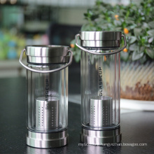Stainless Steel Lid Sports Bottle with Strainer